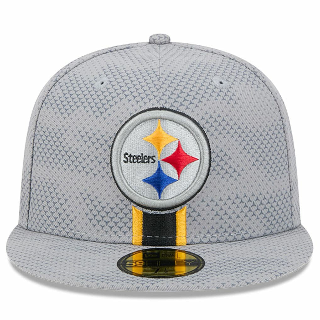 Pittsburgh Steelers New Era 2024 Sideline 59FIFTY Fitted Hat Gray