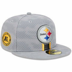 Pittsburgh Steelers New Era 2024 Sideline 59FIFTY Fitted Hat Gray