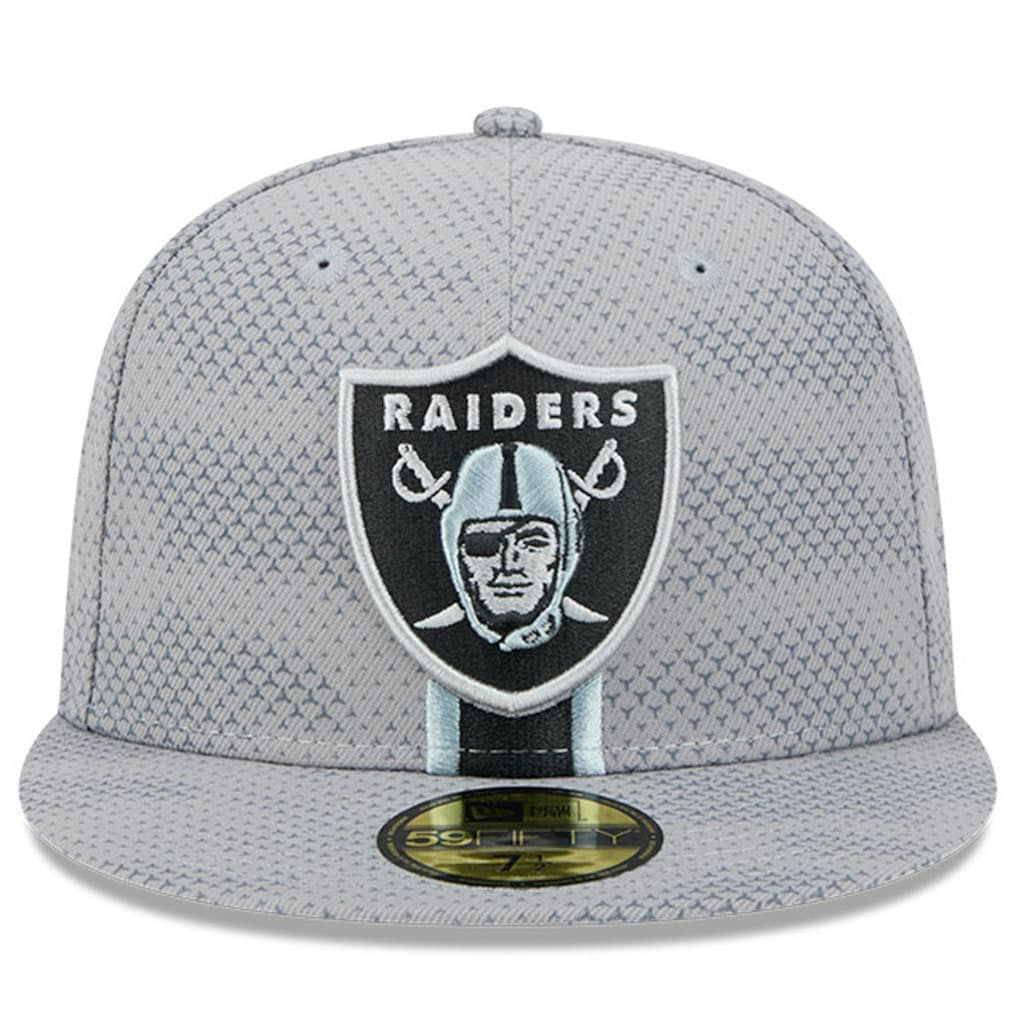 Las Vegas Raiders New Era 2024 Sideline 59FIFTY Fitted Hat Gray