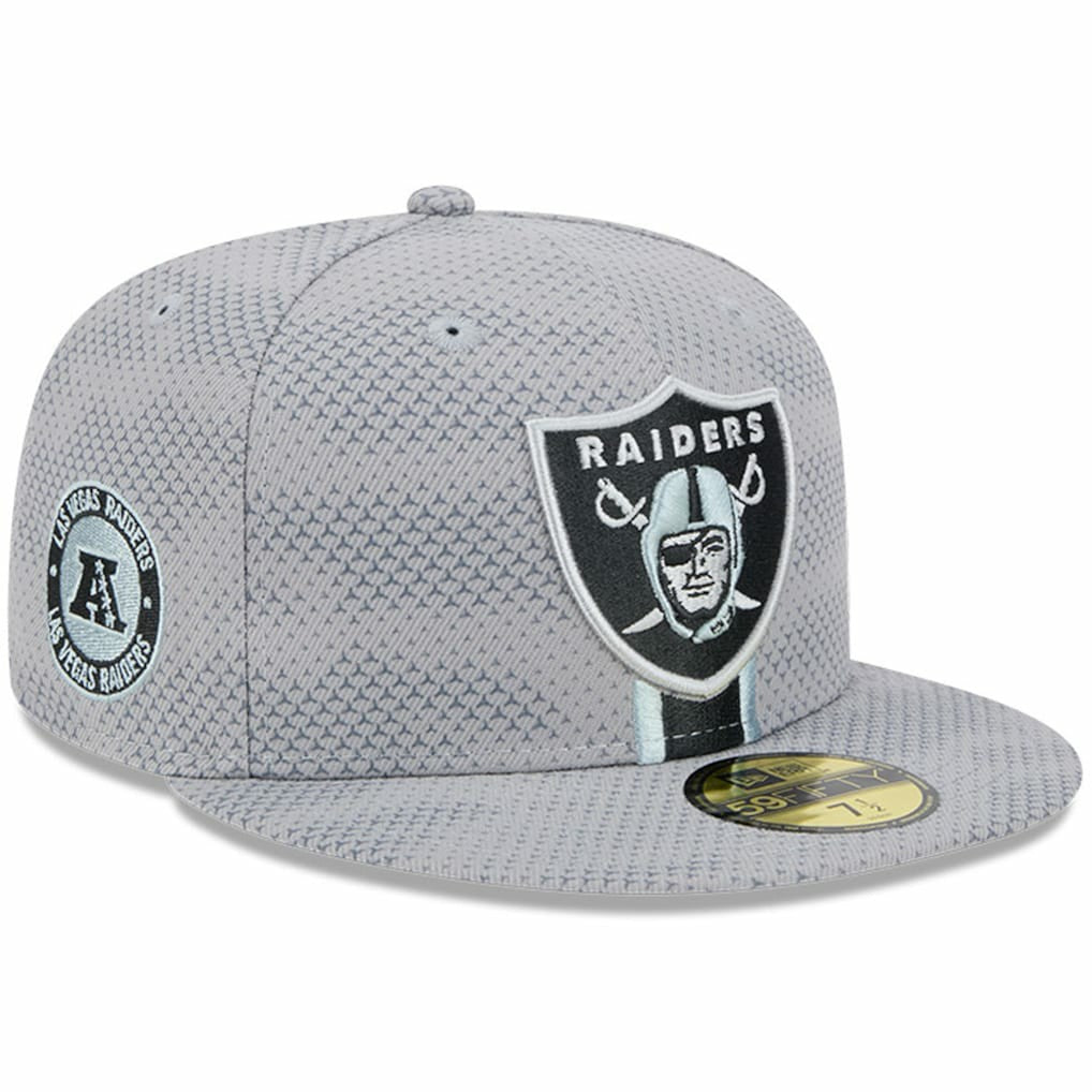 Las Vegas Raiders New Era 2024 Sideline 59FIFTY Fitted Hat Gray