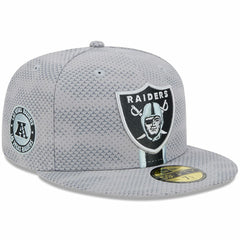 Las Vegas Raiders New Era 2024 Sideline 59FIFTY Fitted Hat Gray