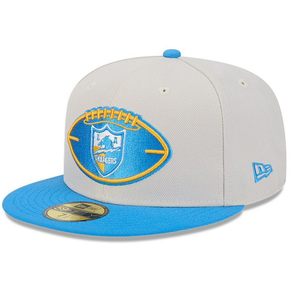 Los Angeles Chargers New Era 2024 Sideline Historic 59FIFTY Fitted Hat Stone/Powder Blue