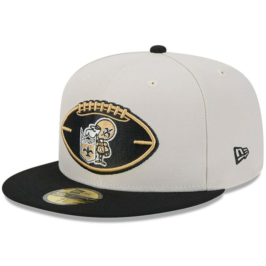 New Orleans Saints New Era 2024 Sideline Historic 59FIFTY Fitted Hat Stone/Black
