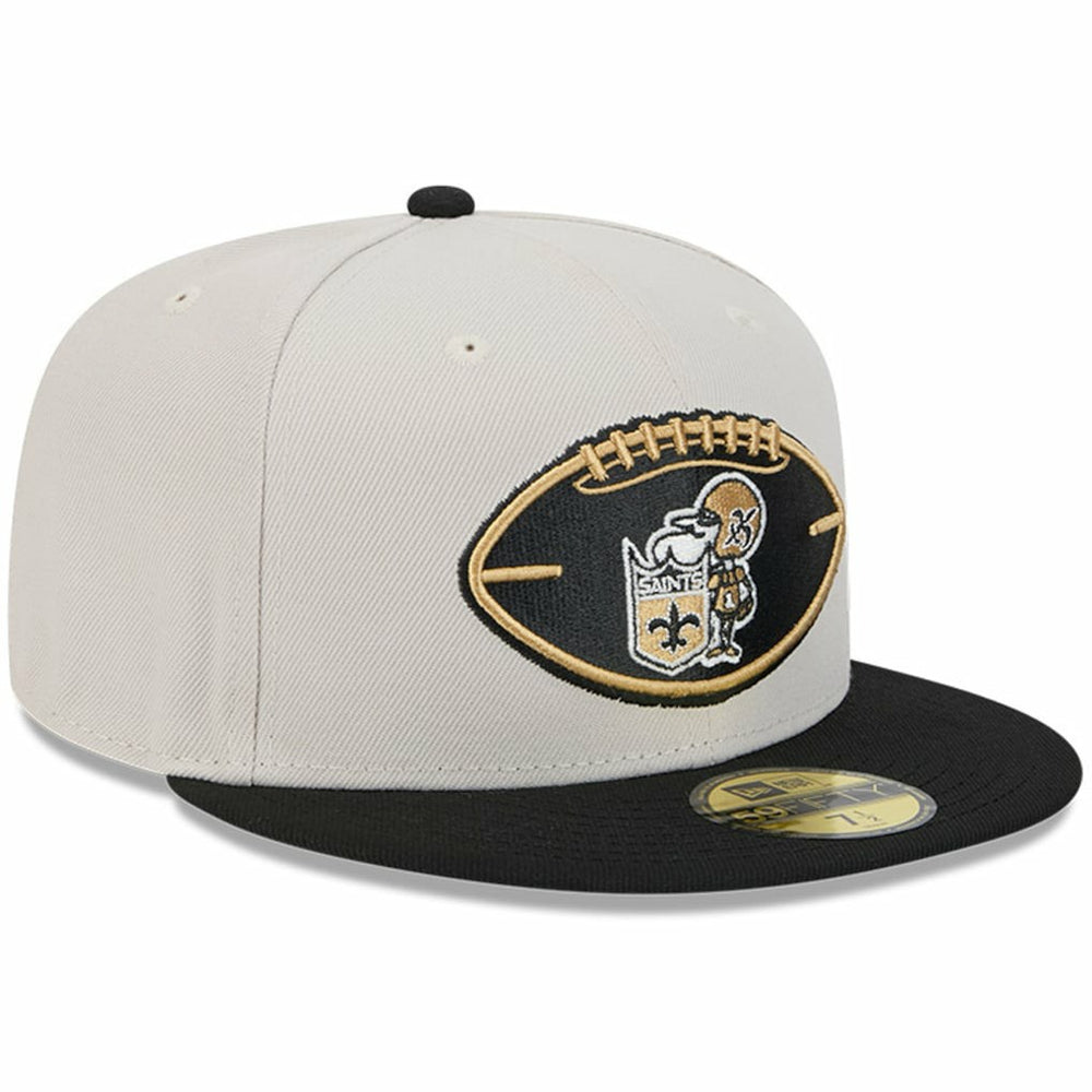 New Orleans Saints New Era 2024 Sideline Historic 59FIFTY Fitted Hat Stone/Black