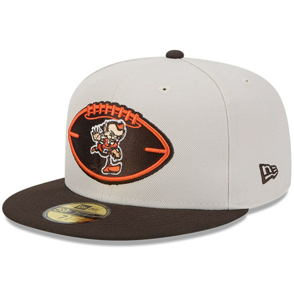 Cleveland Browns New Era 2024 Sideline Historic 59FIFTY Fitted Hat Stone/Brown