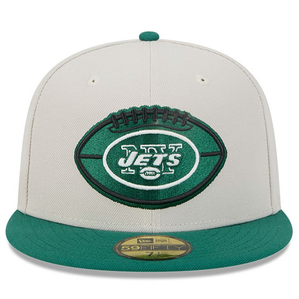New York Jets New Era 2024 Sideline Historic 59FIFTY Fitted Hat Stone/Green