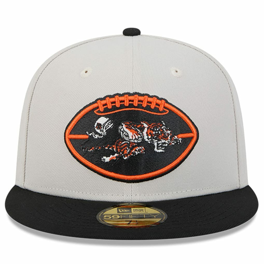 Cincinnati Bengals New Era 2024 Sideline Historic 59FIFTY Fitted Hat Stone/Black