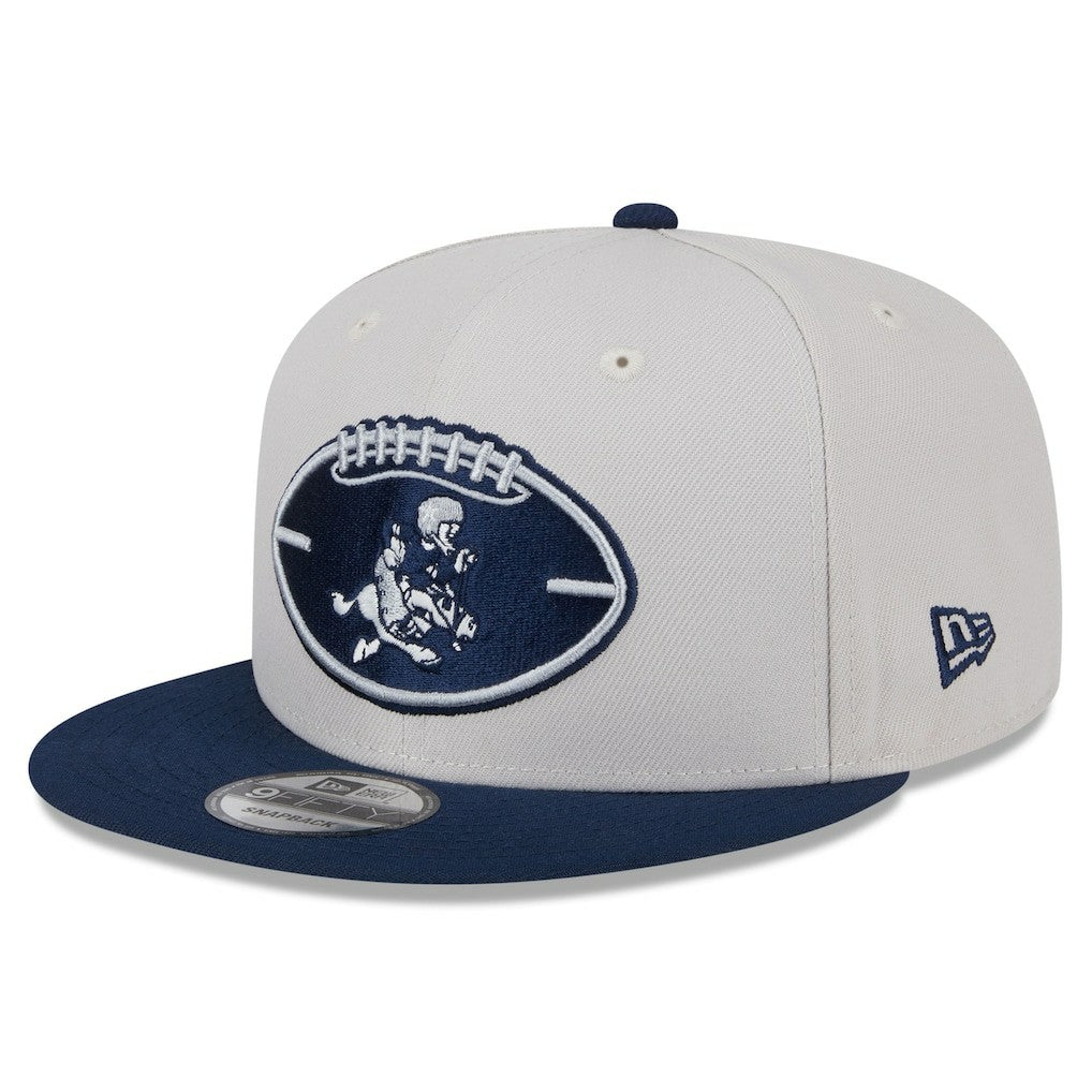 Dallas Cowboys New Era 2024 Sideline Historic 9FIFTY Snapback Hat Stone/Navy
