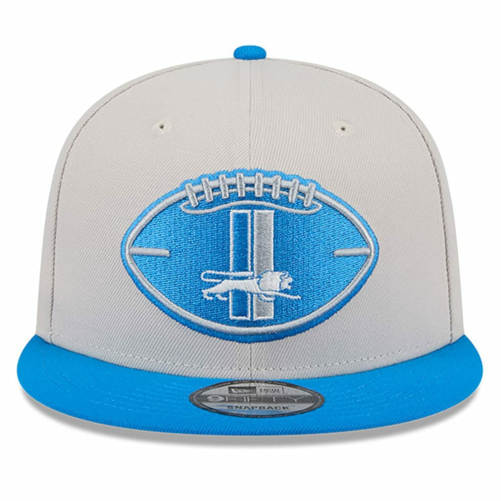 Detroit Lions New Era 2024 Sideline Historic 9FIFTY Snapback Hat Stone/Blue