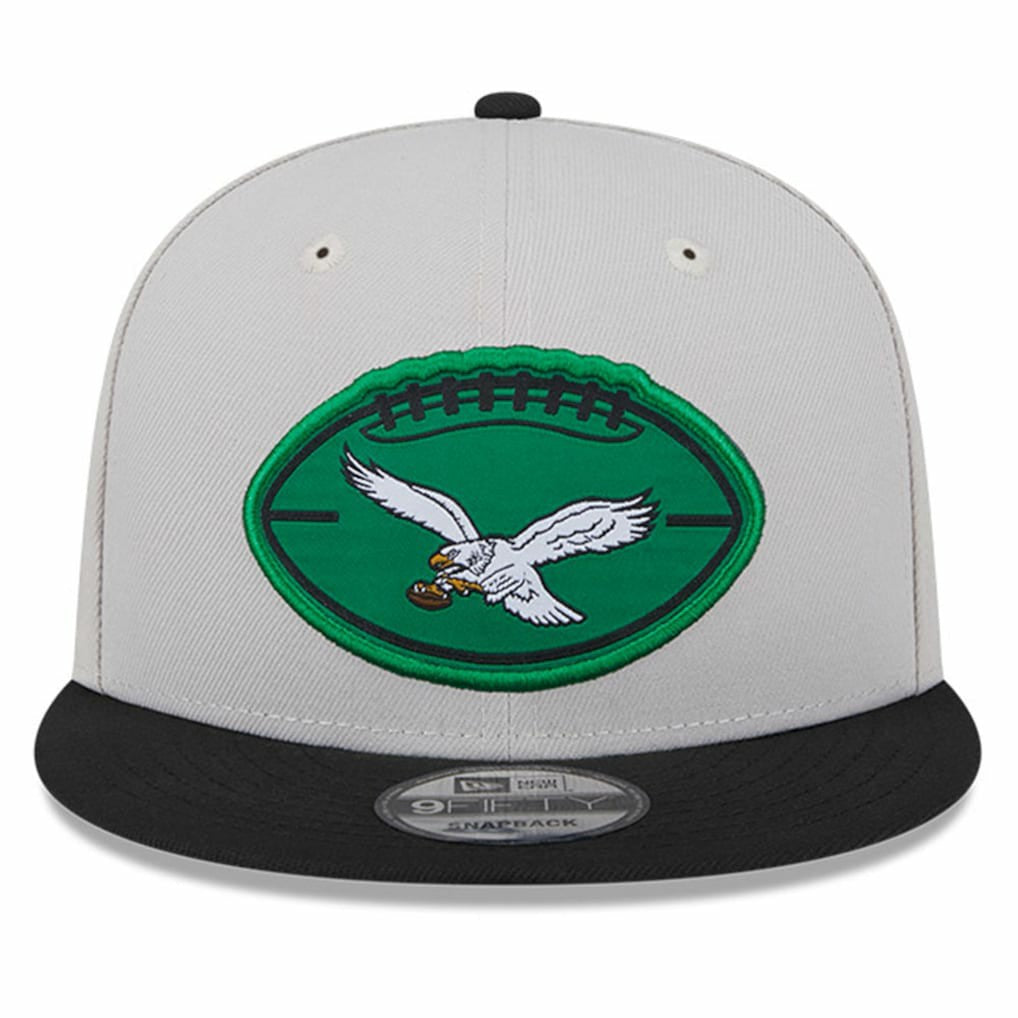Philadelphia Eagles New Era 2024 Sideline Historic 9FIFTY Snapback Hat Stone/Black