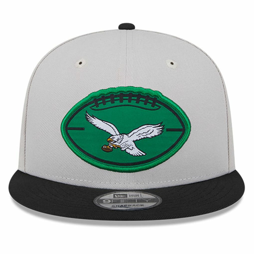 Philadelphia Eagles New Era 2024 Sideline Historic 9FIFTY Snapback Hat Stone/Black