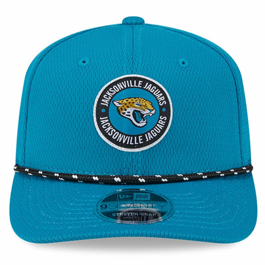 Jacksonville Jaguars New Era 2024 Sideline 9SEVENTY Stretch-Snap Hat Teal