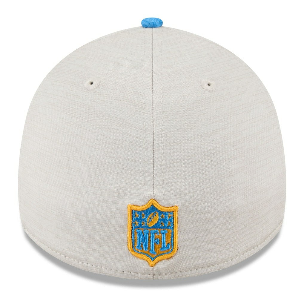 Los Angeles Chargers New Era 2024 Sideline Historic 39THIRTY Flex Hat Stone/Blue