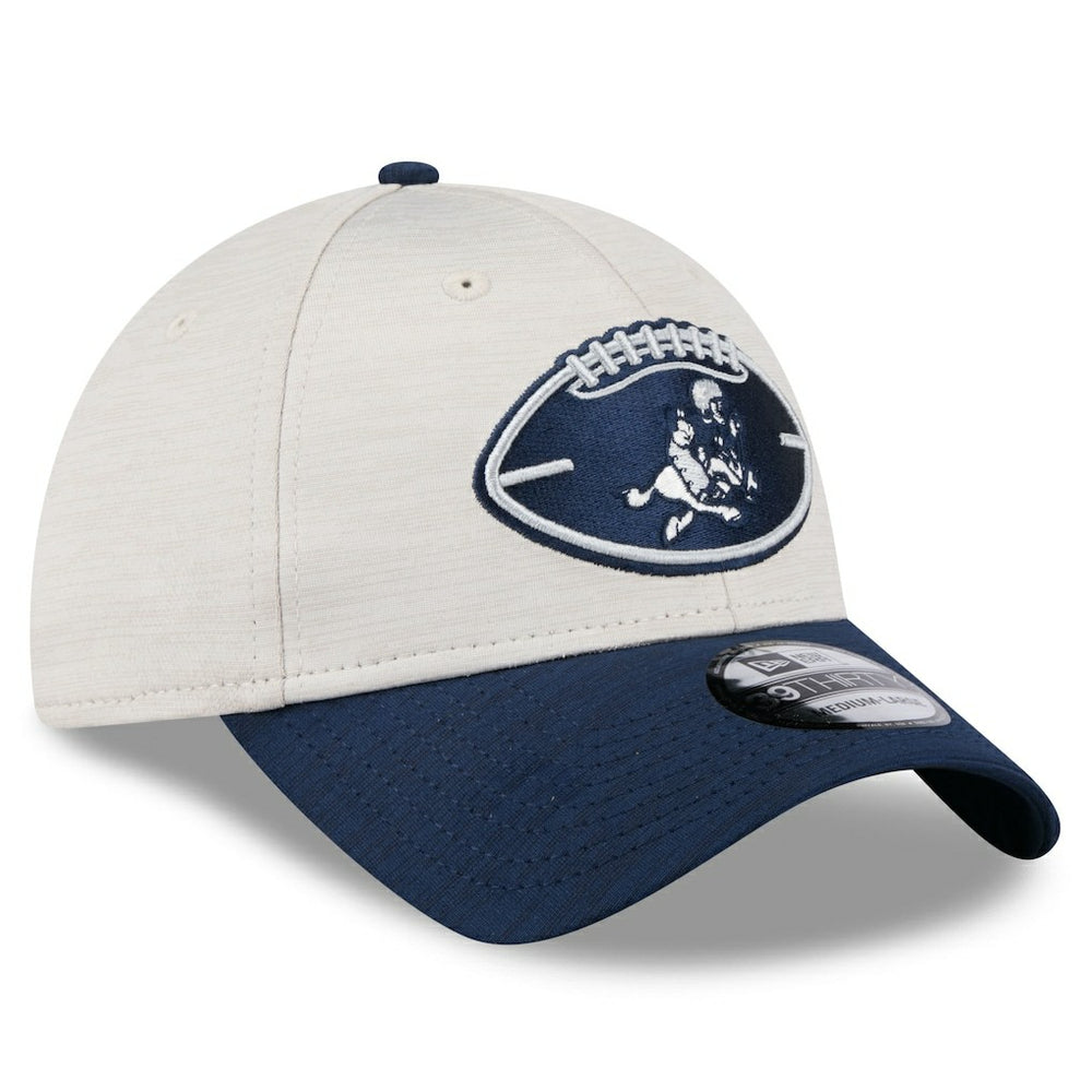 Dallas Cowboys New Era 2024 Sideline Historic 39THIRTY Flex Hat Stone/Navy