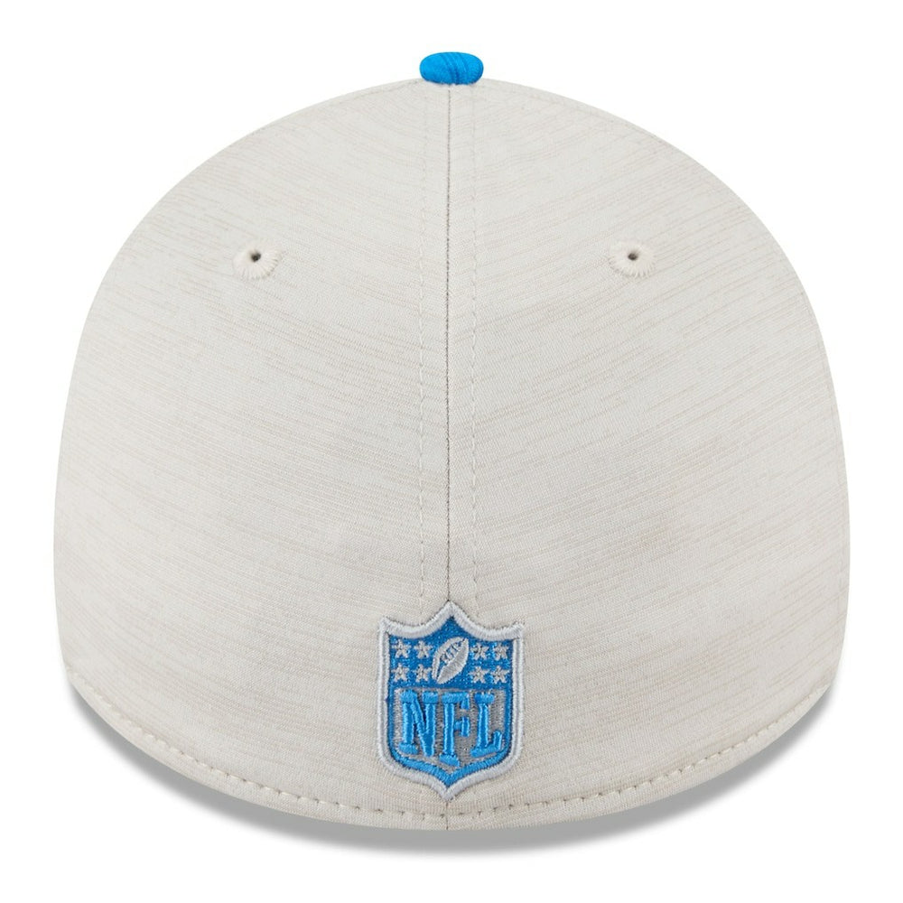 Detroit Lions New Era 2024 Sideline Historic 39THIRTY Flex Hat Stone/Blue