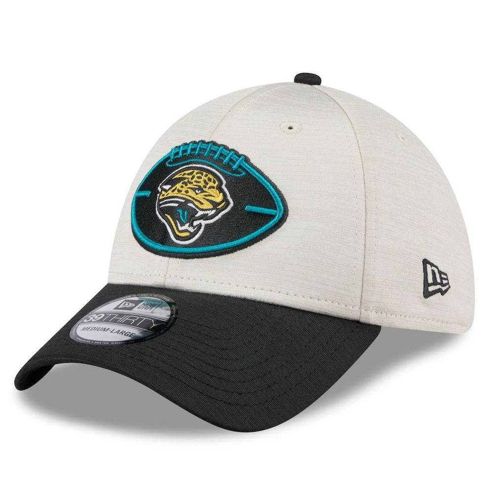 Jacksonville Jaguars New Era 2024 Sideline Historic 39THIRTY Flex Hat Stone/Teal