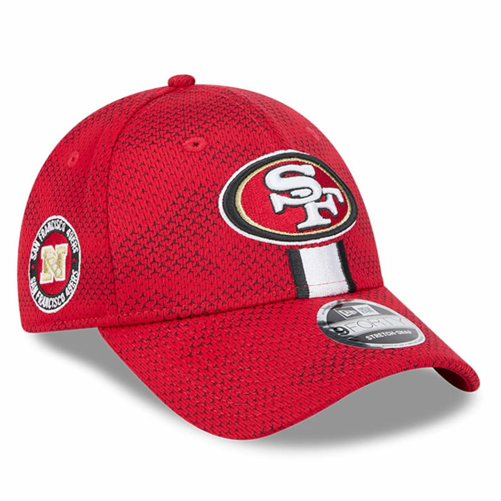 San Francisco 49ers New Era 2024 Sideline 9FORTY Stretch-Snap Hat Scarlet