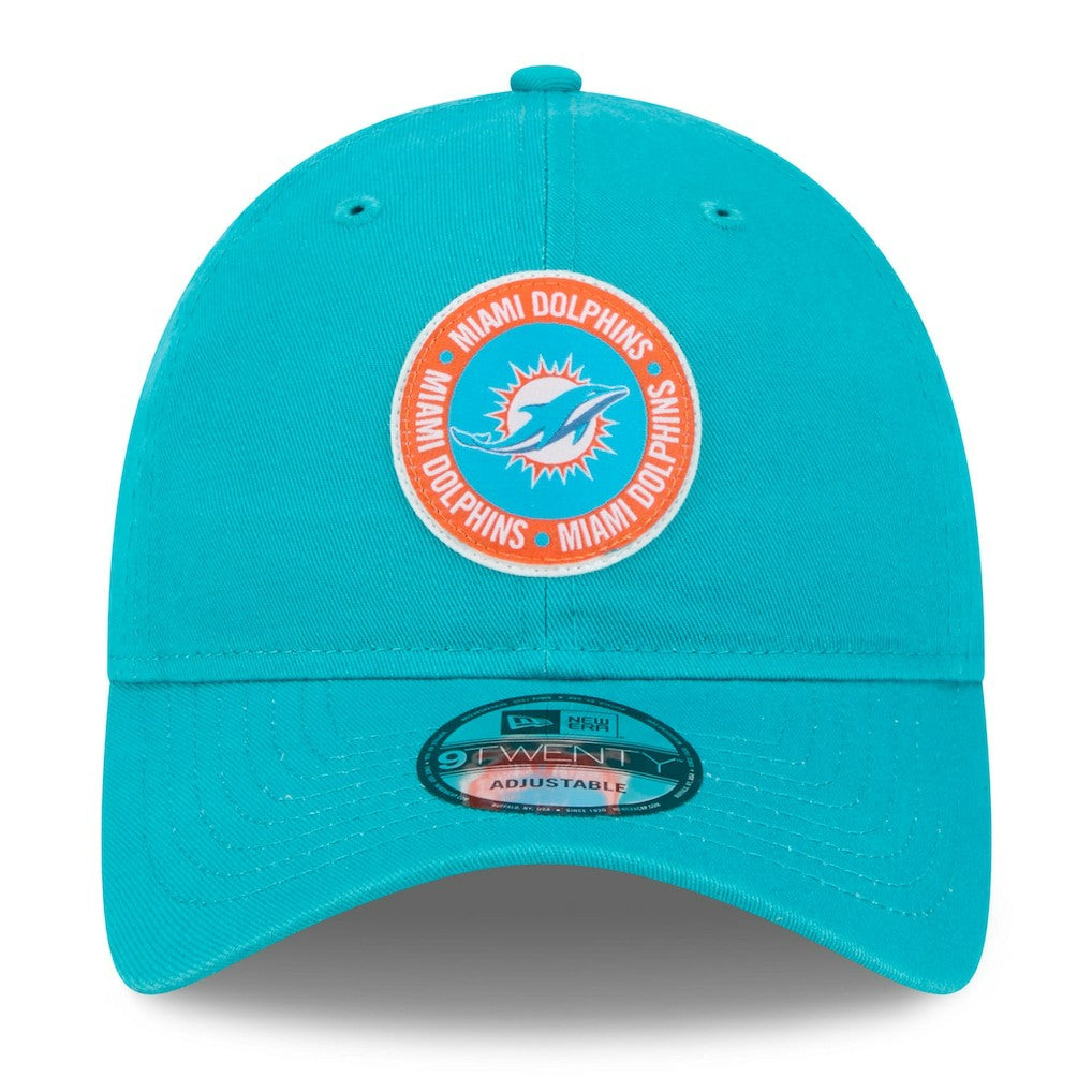 Miami Dolphins New Era 2024 Sideline 9TWENTY Adjustable Hat Aqua