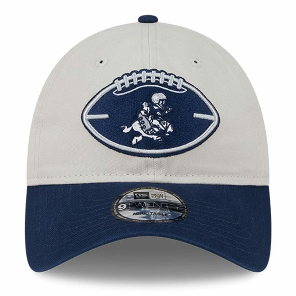 Dallas Cowboys New Era 2024 Sideline Historic 9TWENTY Adjustable Hat Stone/Navy
