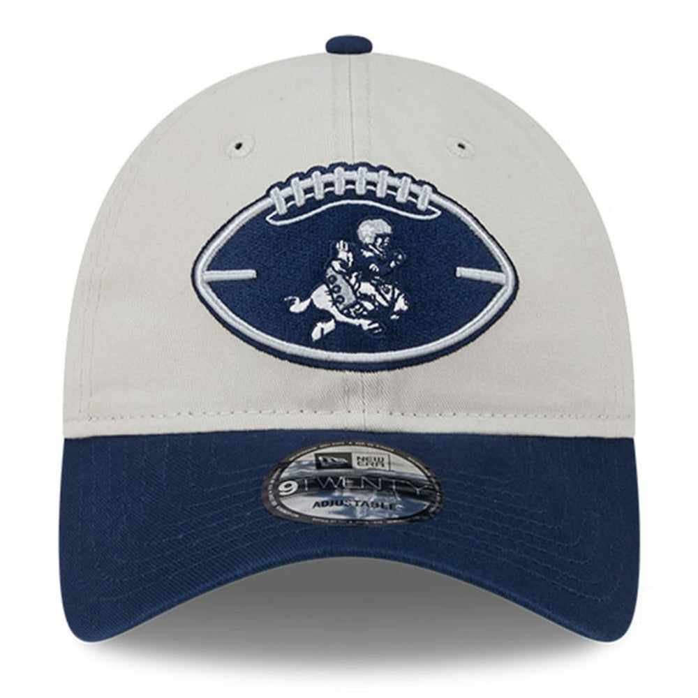 Dallas Cowboys New Era 2024 Sideline Historic 9TWENTY Adjustable Hat Stone/Navy