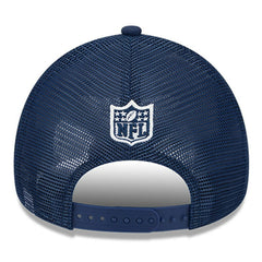 Dallas Cowboys New Era Youth 2024 Sideline Historic 9FORTY A-Frame Trucker Adjustable Hat Stone/Navy