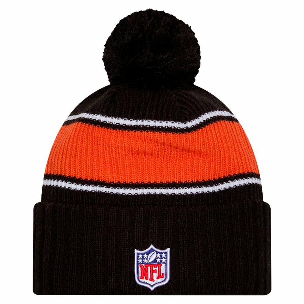 Cincinnati Bengals New Era 2024 Sideline Cuffed Knit Hat with Pom Black