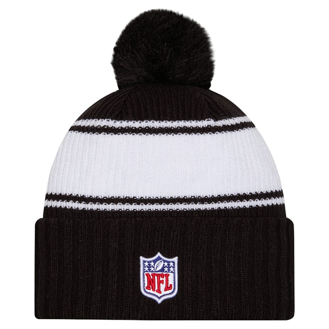 New York Jets New Era 2024 Sideline Cuffed Knit Hat with Pom Black