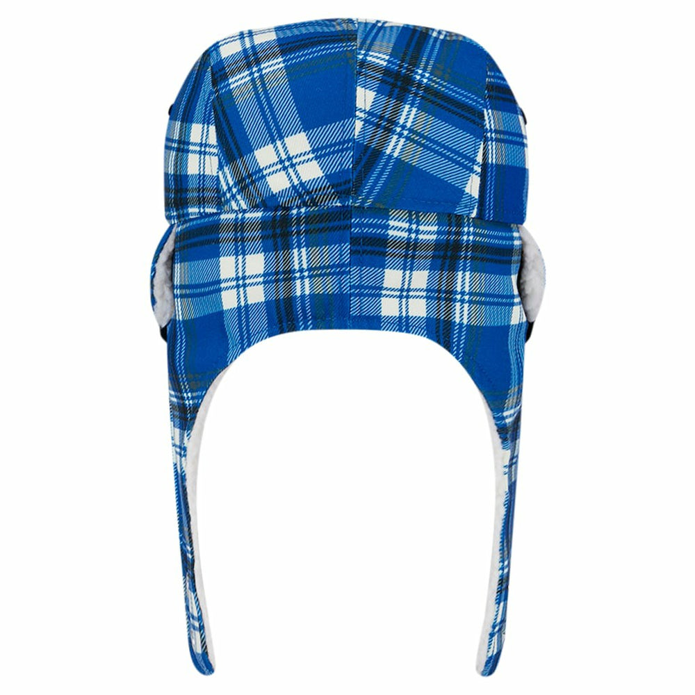 Indianapolis Colts New Era Sideline Plaid Sherpa Trapper Hat Royal
