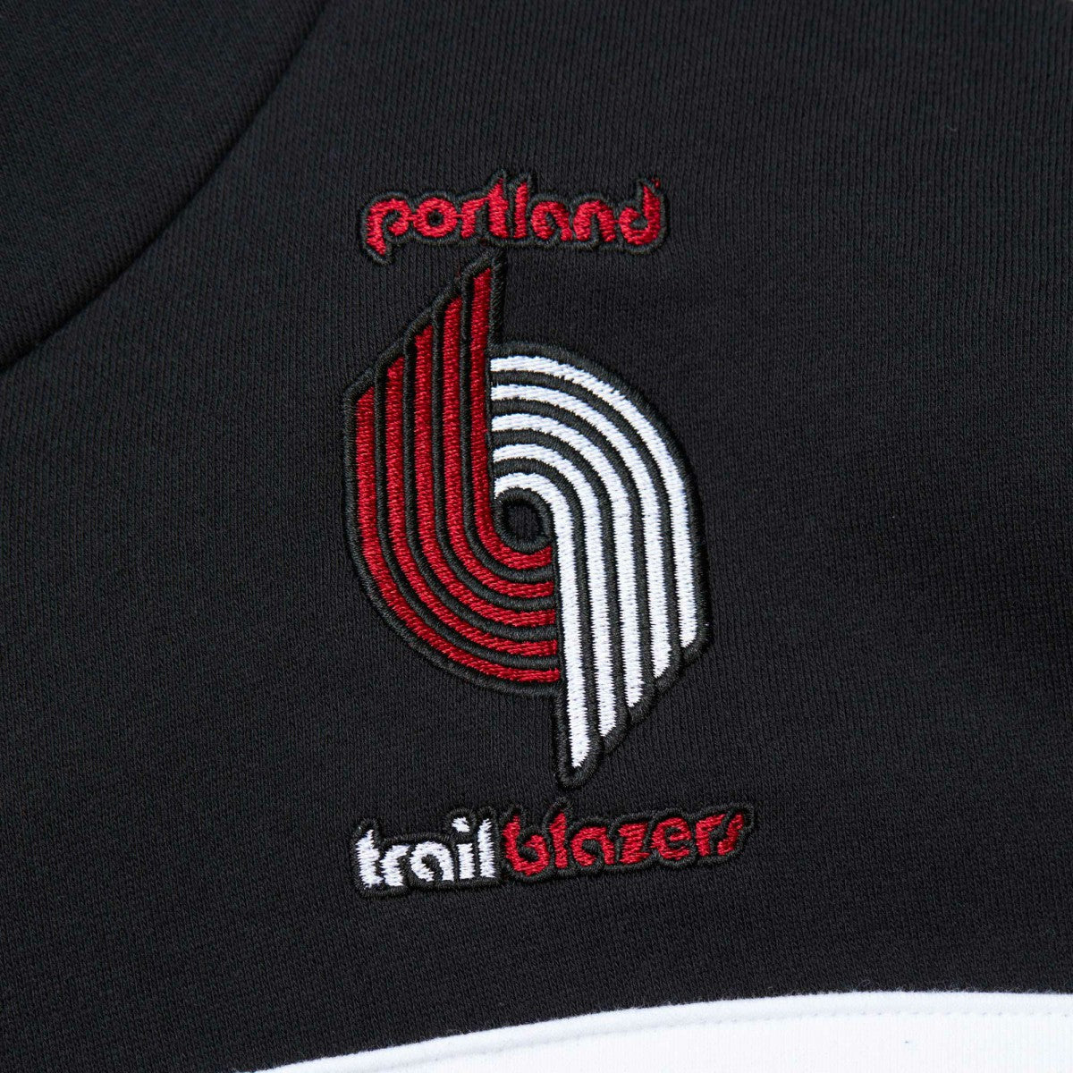 Portland Trail Blazers Head Coach Pullover Hoodie Red/Black | Mitchell & Ness discount