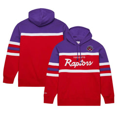 Toronto Raptors Head Coach Pullover Hoodie Red/Purple | Mitchell & Ness US