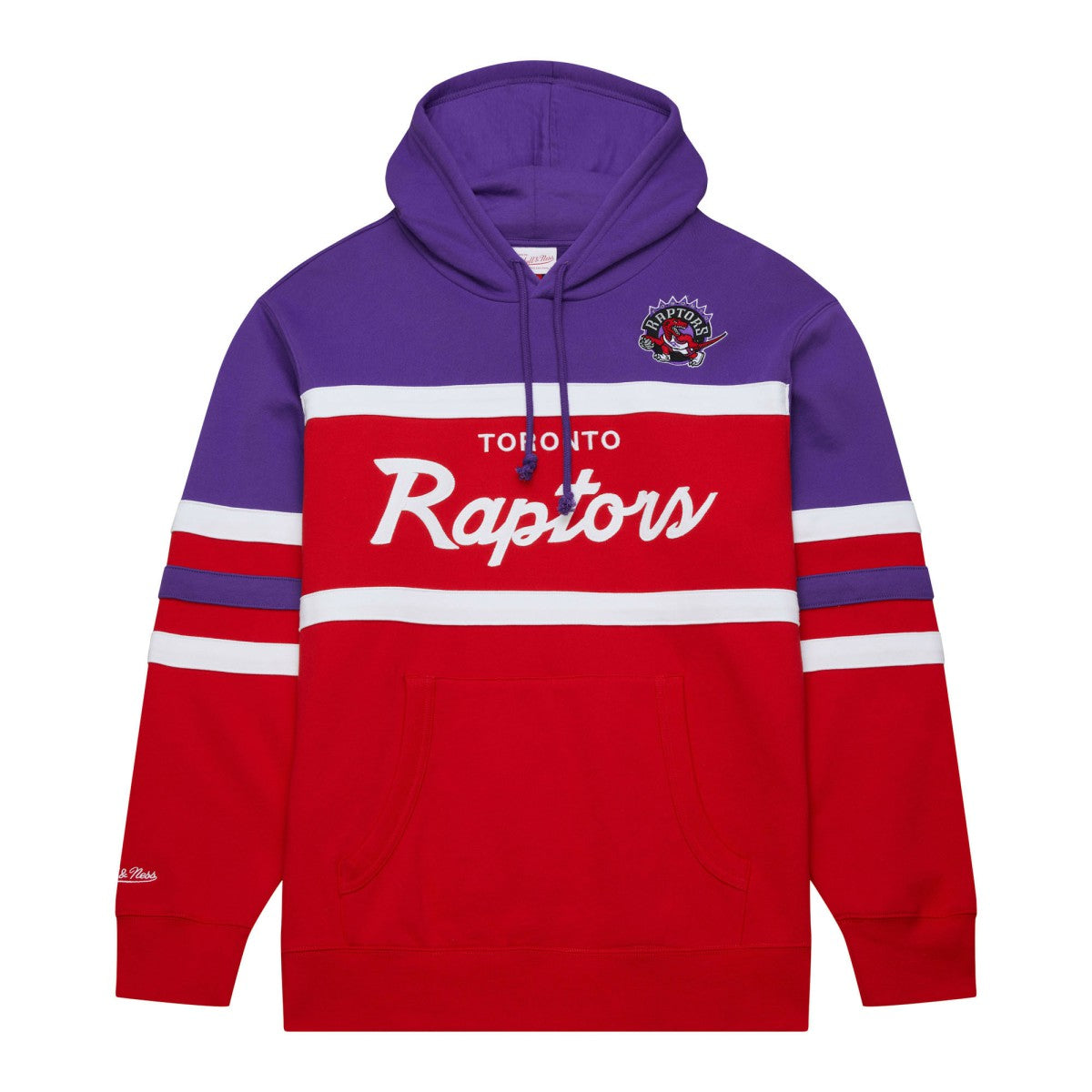 Toronto Raptors Head Coach Pullover Hoodie Red/Purple | Mitchell & Ness US