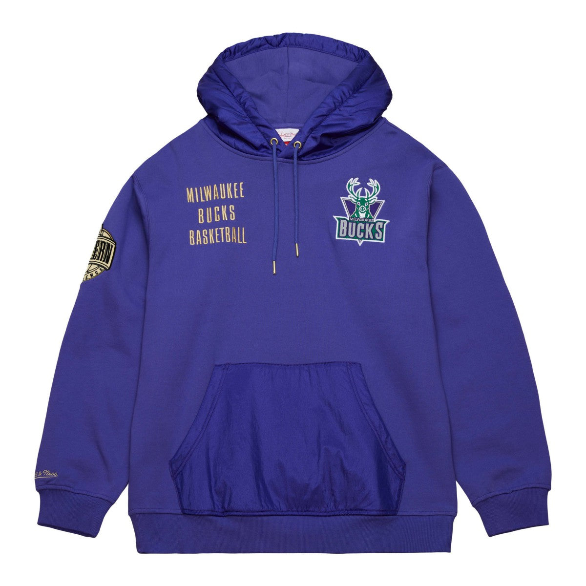 Milwaukee Bucks Team OG 2.0 Vintage Logo Fleece Pullover Hoodie Purple | Mitchell & Ness US