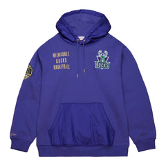 Milwaukee Bucks Team OG 2.0 Vintage Logo Fleece Pullover Hoodie Purple | Mitchell & Ness US