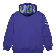 Milwaukee Bucks Team OG 2.0 Vintage Logo Fleece Pullover Hoodie Purple | Mitchell & Ness US