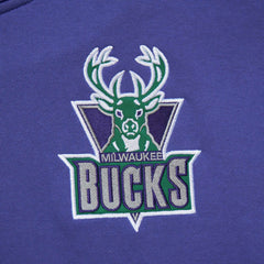 Milwaukee Bucks Team OG 2.0 Vintage Logo Fleece Pullover Hoodie Purple | Mitchell & Ness US