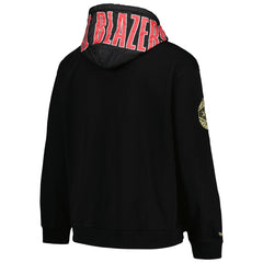 Portland Trail Blazers Team OG 2.0 Vintage Logo Fleece Pullover Hoodie Black | Mitchell & Ness US