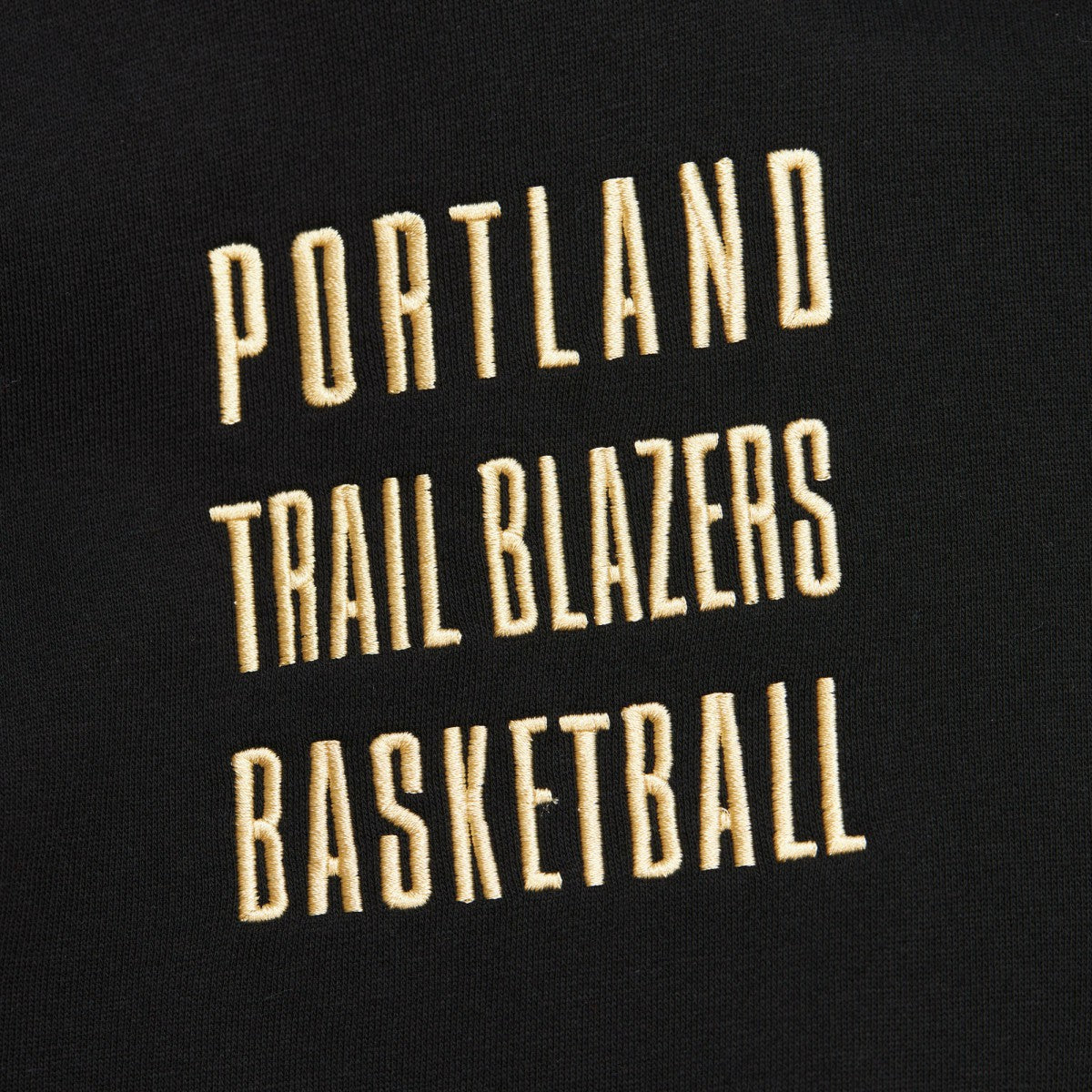 Portland Trail Blazers Team OG 2.0 Vintage Logo Fleece Pullover Hoodie Black | Mitchell & Ness US