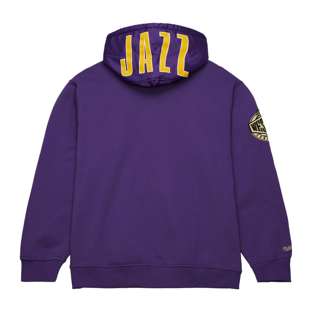 Utah Jazz Team OG 2.0 Vintage Logo Fleece Pullover Hoodie Purple | Mitchell & Ness discount