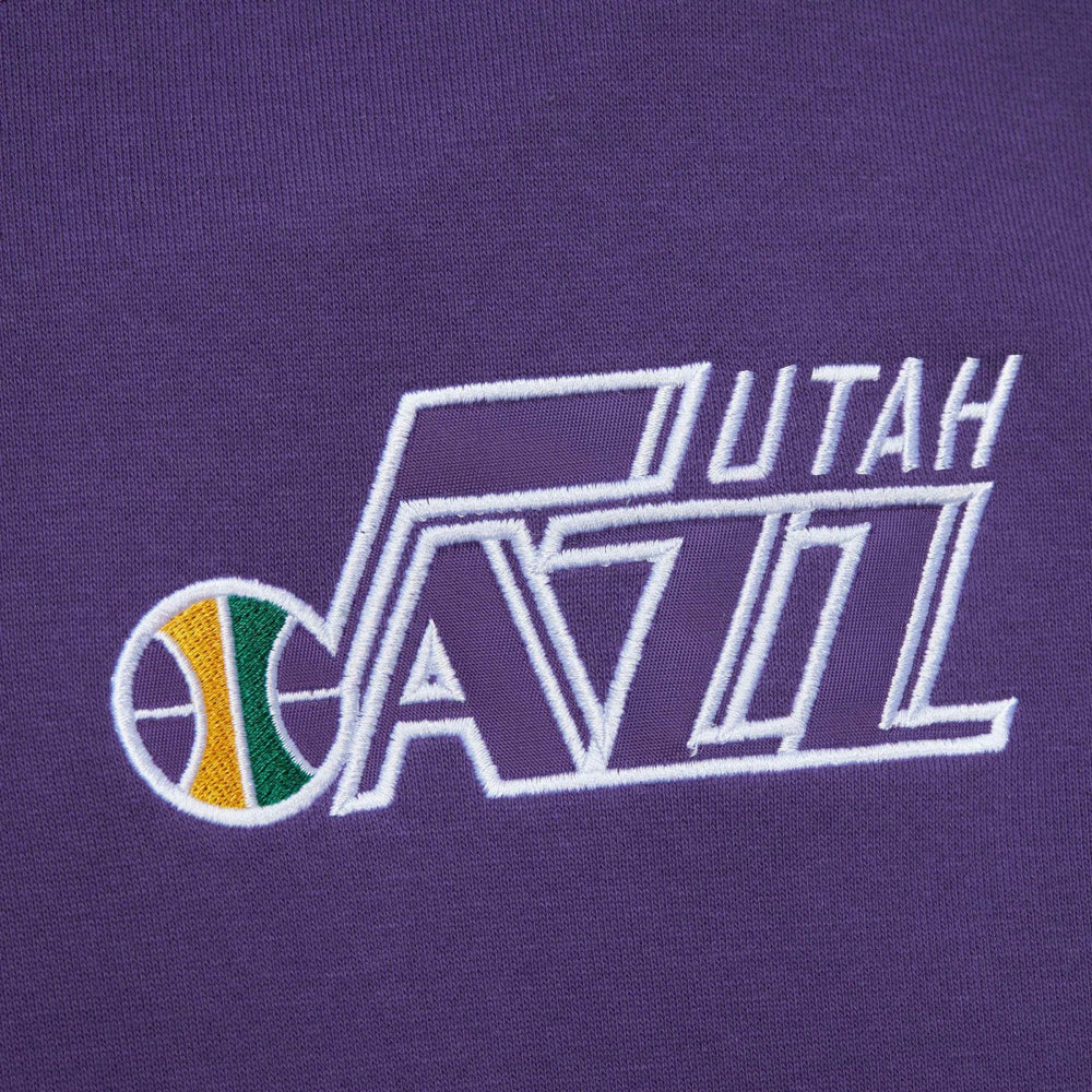 Utah Jazz Team OG 2.0 Vintage Logo Fleece Pullover Hoodie Purple | Mitchell & Ness discount