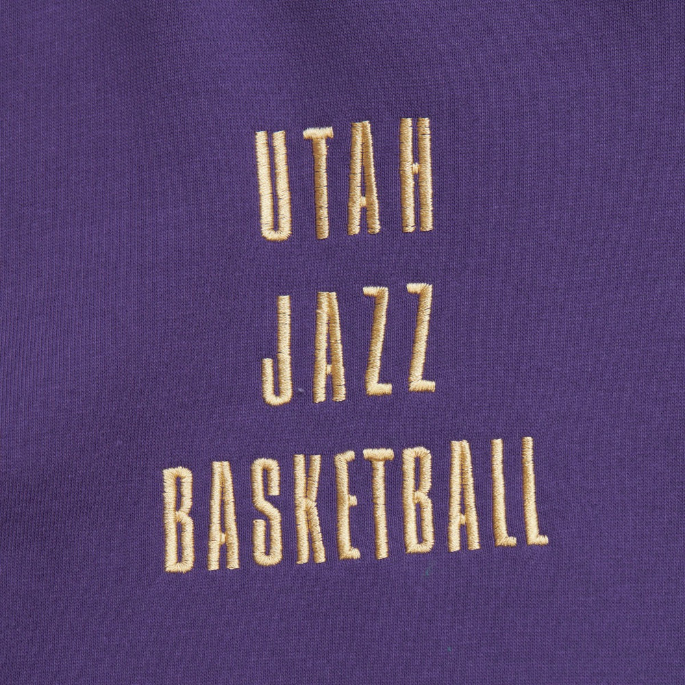 Utah Jazz Team OG 2.0 Vintage Logo Fleece Pullover Hoodie Purple | Mitchell & Ness discount