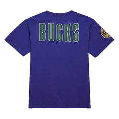 Milwaukee Bucks Hardwood Classics Team OG 2.0 Premium Vintage Logo T-Shirt Purple | Mitchell & Ness US