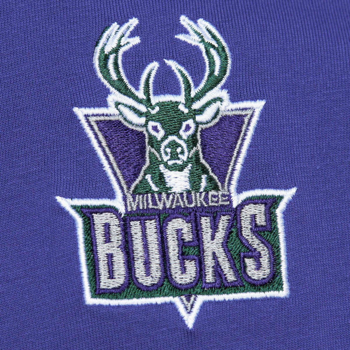 Milwaukee Bucks Hardwood Classics Team OG 2.0 Premium Vintage Logo T-Shirt Purple | Mitchell & Ness US