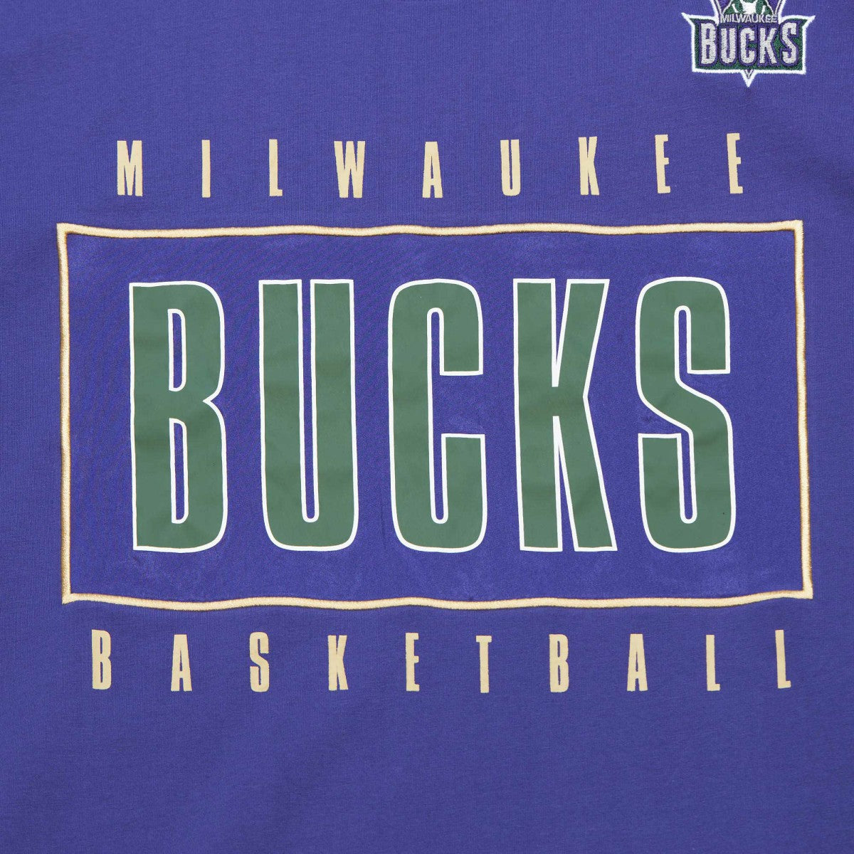 Milwaukee Bucks Hardwood Classics Team OG 2.0 Premium Vintage Logo T-Shirt Purple | Mitchell & Ness US