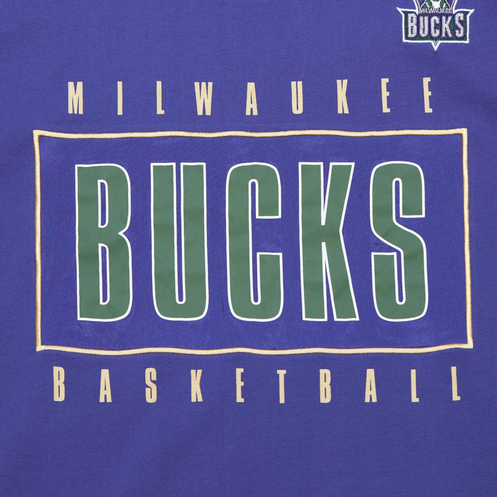 Milwaukee Bucks Hardwood Classics Team OG 2.0 Premium Vintage Logo T-Shirt Purple | Mitchell & Ness US