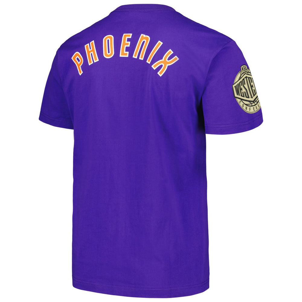 Phoenix Suns Hardwood Classics Team OG 2.0 Premium Vintage Logo T-Shirt Purple | Mitchell & Ness Lifestyle