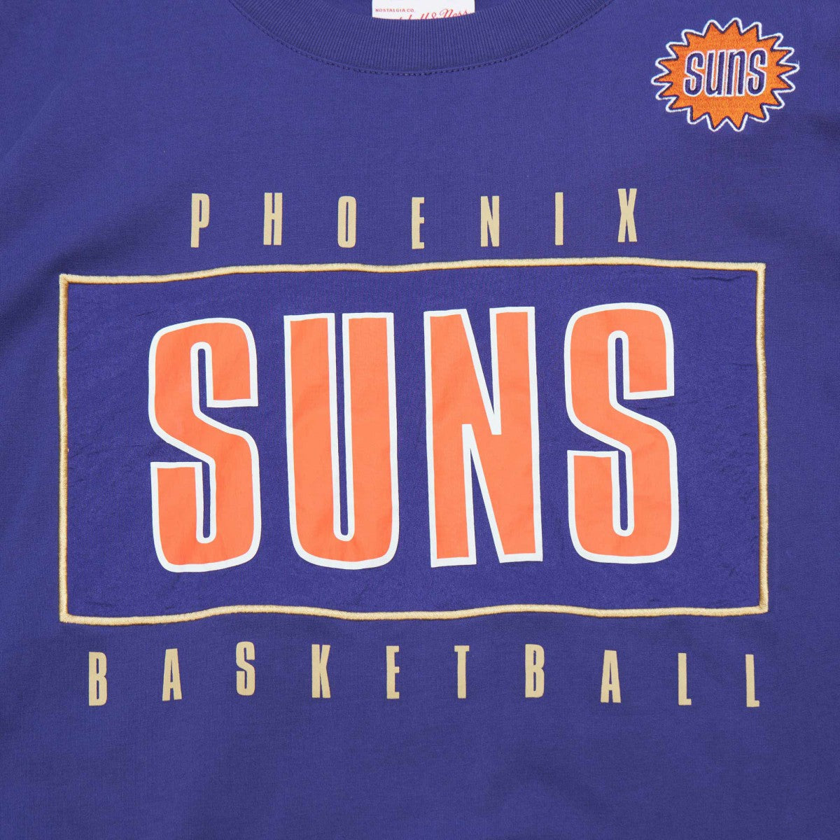 Phoenix Suns Hardwood Classics Team OG 2.0 Premium Vintage Logo T-Shirt Purple | Mitchell & Ness Lifestyle