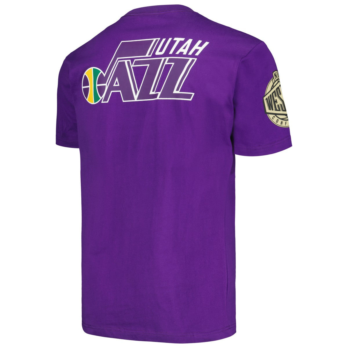 Utah Jazz Hardwood Classics Team OG 2.0 Premium Vintage Logo T-Shirt Purple | Mitchell & Ness outlet
