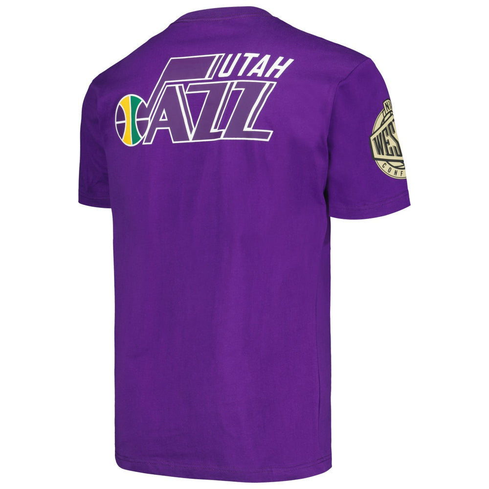 Utah Jazz Hardwood Classics Team OG 2.0 Premium Vintage Logo T-Shirt Purple | Mitchell & Ness outlet