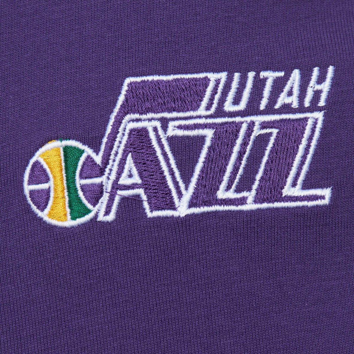 Utah Jazz Hardwood Classics Team OG 2.0 Premium Vintage Logo T-Shirt Purple | Mitchell & Ness outlet