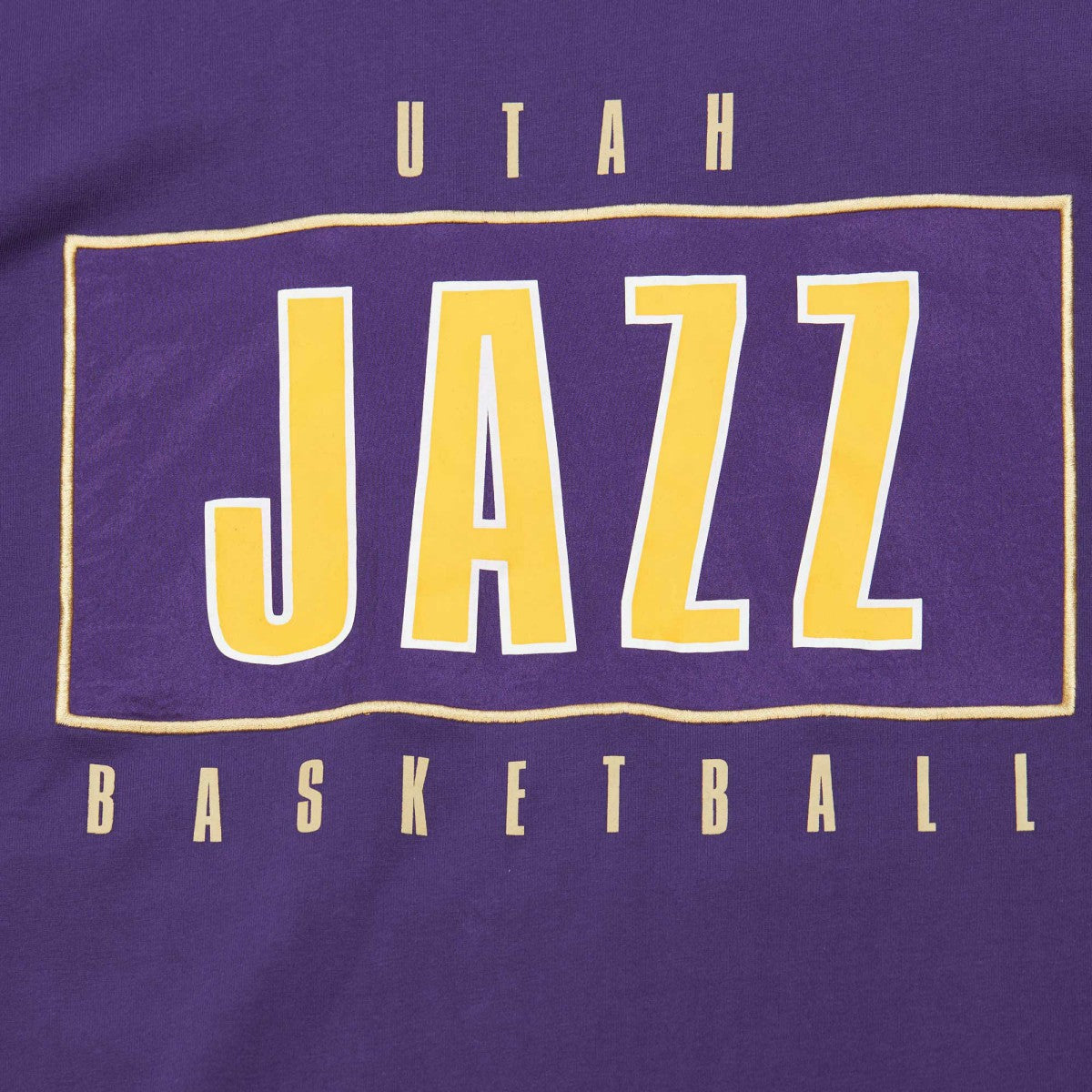 Utah Jazz Hardwood Classics Team OG 2.0 Premium Vintage Logo T-Shirt Purple | Mitchell & Ness outlet